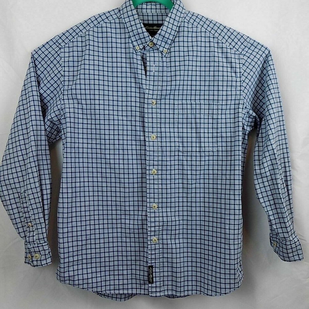 Eddie Bauer Men's Long Sleeve Large 100% Cotton